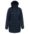 KB6129 K6129 Kariban Ladies Lightweight Long Padded Parka Jacket Navy colour image